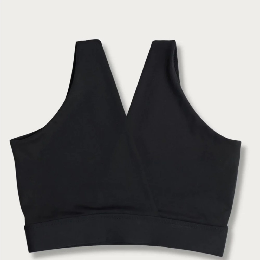 Nyssa Fourthwear Bralette Sleek Black V-Neck Postpartum Bra S/M